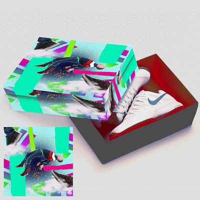 Custom Shoe Box Design for Adidas 3d bra design graphic design illustration