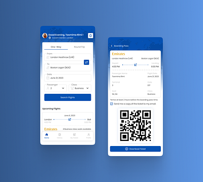 Daily UI 024 - Boarding Pass airline boarding pass booking branding daily daily ui dailyui dailyui24 design flight mobile app plane ticket ui uiux user interface