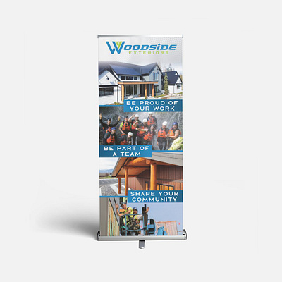 Woodside Standing Banner banner design graphic design hiring job product trade