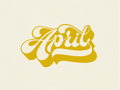 April Lettering brushscript funky groovy handlettereing letter a lettering retro script typography vintage