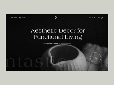 UI Design for a Home Decor Brand branding design ecommerce interaction landing page motion graphics ui user interface ux visual direction web web design website