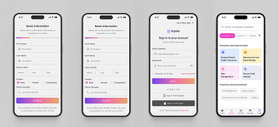 Energy Healing App UI app figma mobile app ui ux