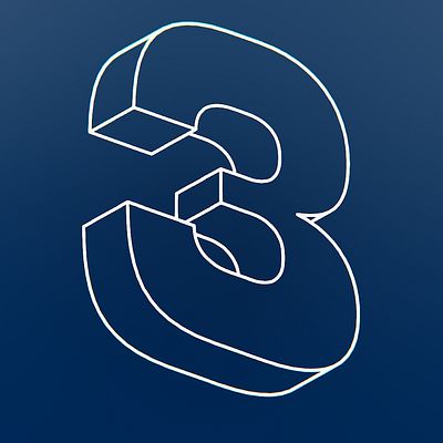 36 Days of Type: Three 3d blender illustration type design