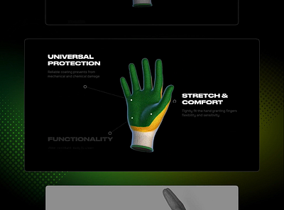Down to a Thread: Impeccable 3D for Glove Maker Bronitex 3d b2b black blender cg cgi ecom ecommerce green motion graphics page store web page webdesign website