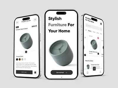 Furniture e-commerce app - Mobile app app design app ui e commerce ecommerce ecommerce shop furniture furniture app mobile app mobile app design mobile design mobile ui online shopping shop