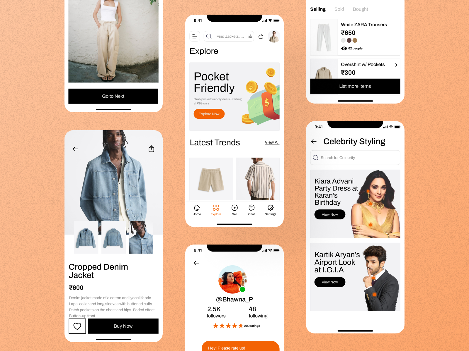 Thrift app by Deepanshi on Dribbble