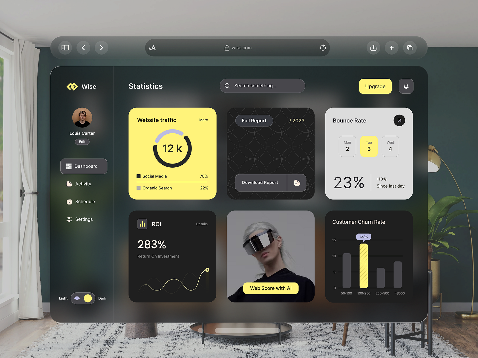 Dashboard Design | Vision Pro by Shivam Gupta on Dribbble