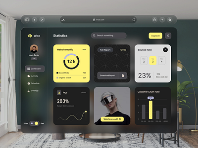 Dashboard Design | Vision Pro build dashboard dashboarddesign design designdrug website wise wwdc