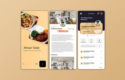 Restaurant app design food food vendor mobile mobile app ui ux vendor