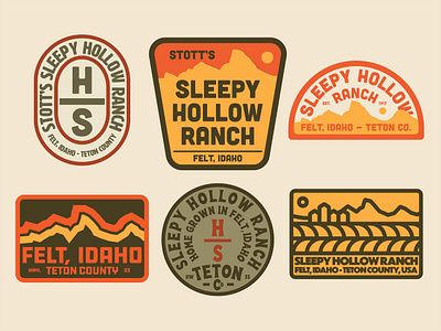 Sleepy Hollow Ranch agriculture badge design farming farming logo illustration logo outdoors patch ranch retro retro badges retro logo vintage vintage hat patch wilderness