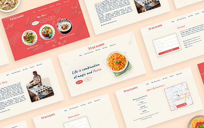 Italiano Restaurant Website cafe design menu design restaurant brand design restaurant website ui design website design