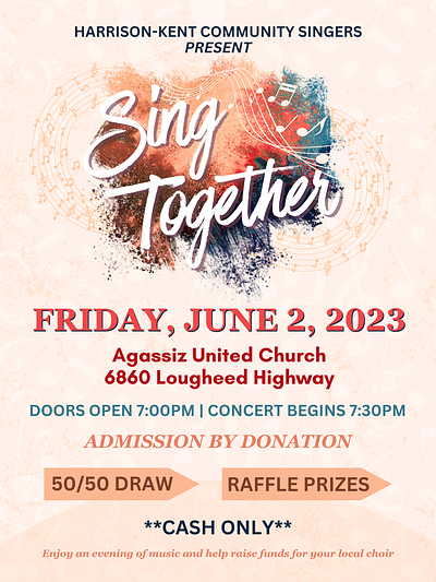 Sing Together Concert Poster choir design music poster print