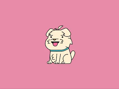 Banjo animation character design illustration motion graphics pink vector