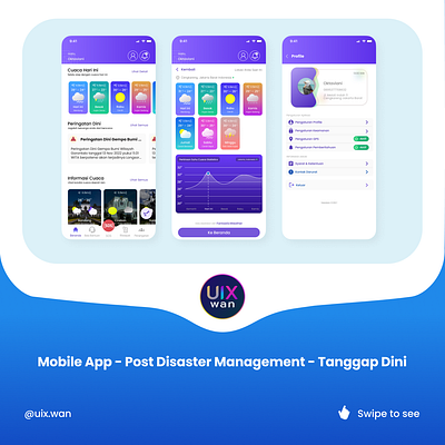 Mobile App - Post Disaster Management - Tanggap Dini desainerindonesia penanggulangan bencana postdisastermanagement ui ux