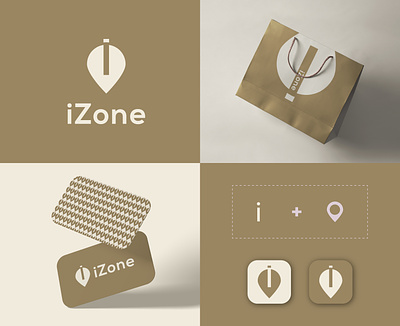 iZone Logo Design app area branding connect custom logo delivery identity illustration izone lettering local location logo logo mark minimal modern logo pin symbol vector zone