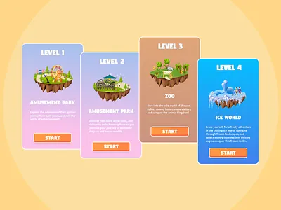 Level Design - Game UI 3d animation app branding community design game graphic design illustration level logo motion graphics ui ux vector