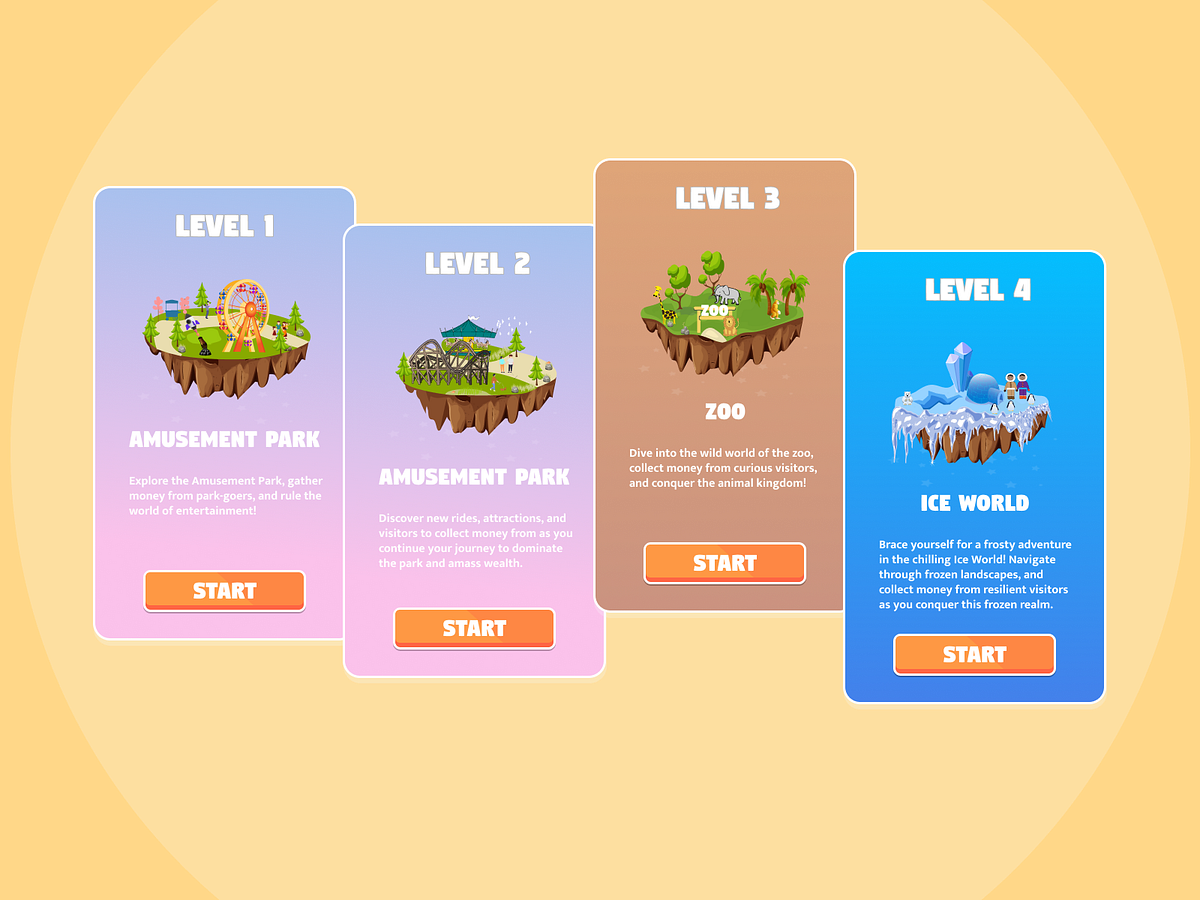 Level Design - Game UI by Cem on Dribbble