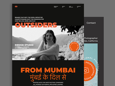 Outsiders - agency website animation branding clean design graphic design illustration logo minimal motion graphics ui challenge web