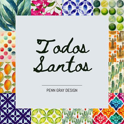 Todos Santos Collection colorful desert design lime mexican mexico natural organic pattern seamless surface pattern surface pattern design tileable watercolor