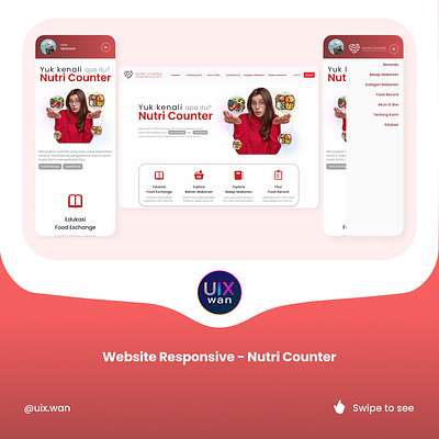 Website Responsive - Nutri Counter indonesiadesainer nutritionweb ui website websitegizi websiteresponsive