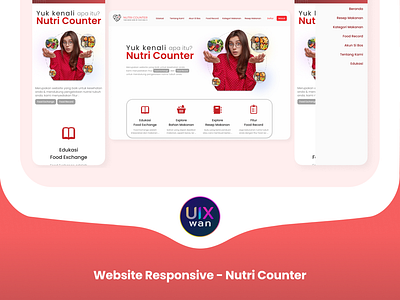 Website Responsive - Nutri Counter indonesiadesainer nutritionweb ui website websitegizi websiteresponsive