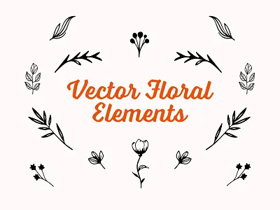 Vector Floral Decorative Elements freebies