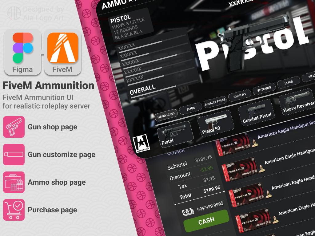 FiveM Gun shop UI - Ammunition UI by Ala V. Kheiri on Dribbble