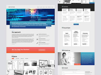 Software company website redesign. design graphic design landing ui web design