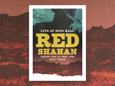 Red Shahan Concert Poster concert poster gig poster graphic design music poster red shahan