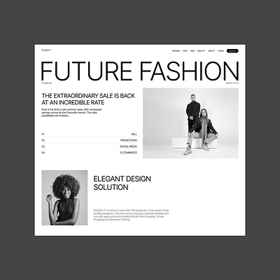 Redesign concept for a premium clothing store. branding design designagency designstudio developer figma graphic design illustration logo ui