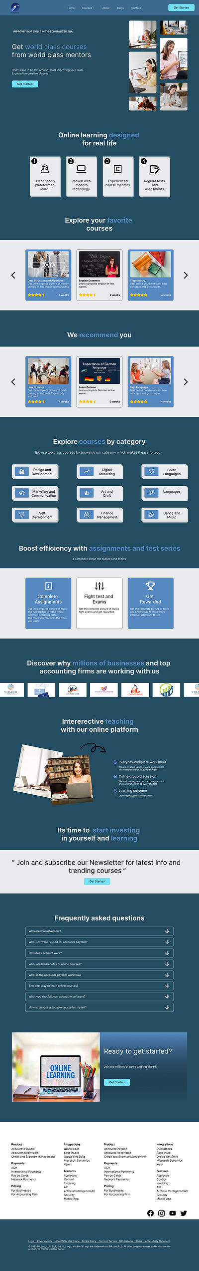 StudyCamp- Online learning platform figma ui ux