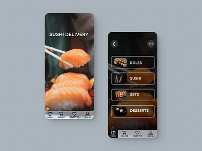Sushi delivery app app delivery design mobile sushi ui ux