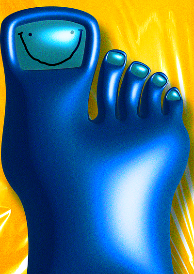 Big toe illustration vector