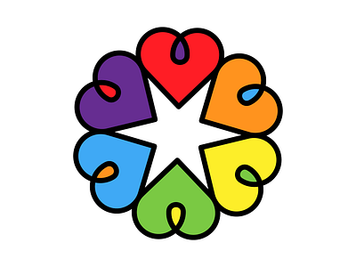 Day 7 - Rainbow Heart Repeat ⁠🏳️‍🌈⁠ adobeillustrator art artwork design dribbble hearts illustration love rainbow repeat vector