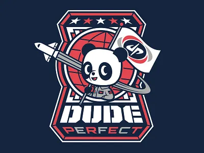 Astropanda Tee 4thofjuly america astronaut dude perfect dudeperfect flag globe graphic tee mascot nasa panda rocket space spaceship stars stars and stripes t shirt tee tee shirt usa