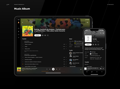 VLC v4: Music Album design media mobile spotify tablet ui ux vlc