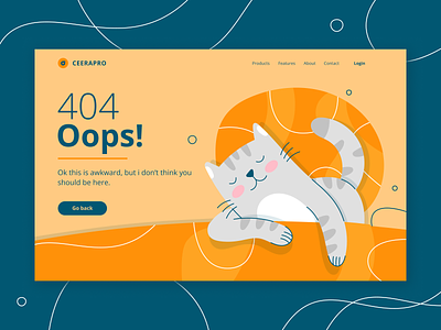Сoncept page "404" app art branding design flat graphic design icon illustration illustrator logo logo design minimal typography ui ux vector web website
