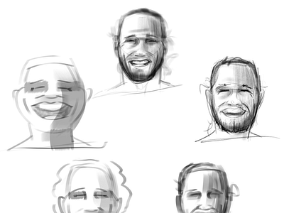 Expression study book illustration caricature character character design concept design drawing expression expression sheet expression study face happy illustration laugh male man paintmatters portrait smile