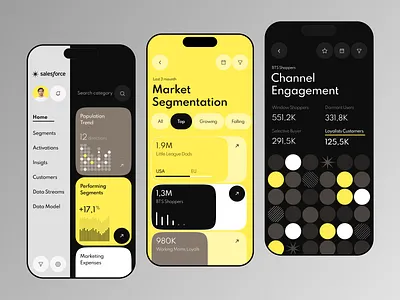 Salesforce - Market Segmentation app app design crm design finance financial fintech ios managment mobile platform saas software uxdesign