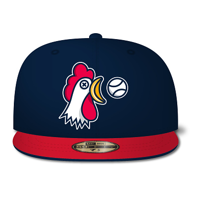 Clinkroom "Playing Chicken" baseball chicken clinkroom hats illustrated illustration mondaycritz newera theclinkroom