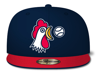 Clinkroom "Playing Chicken" baseball chicken clinkroom hats illustrated illustration mondaycritz newera theclinkroom