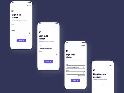 sign in app bill payment sign in ui design ux design