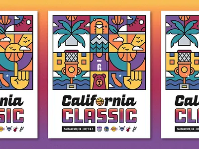 California Classic 2023 basketball bear california classic hoops illustration jersey kings nba sacramento trophy