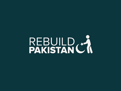 Logo - Rebuild Pakistan brand branding campaign design flood relief graphic design illustration logo ngo non profit social media typography vector