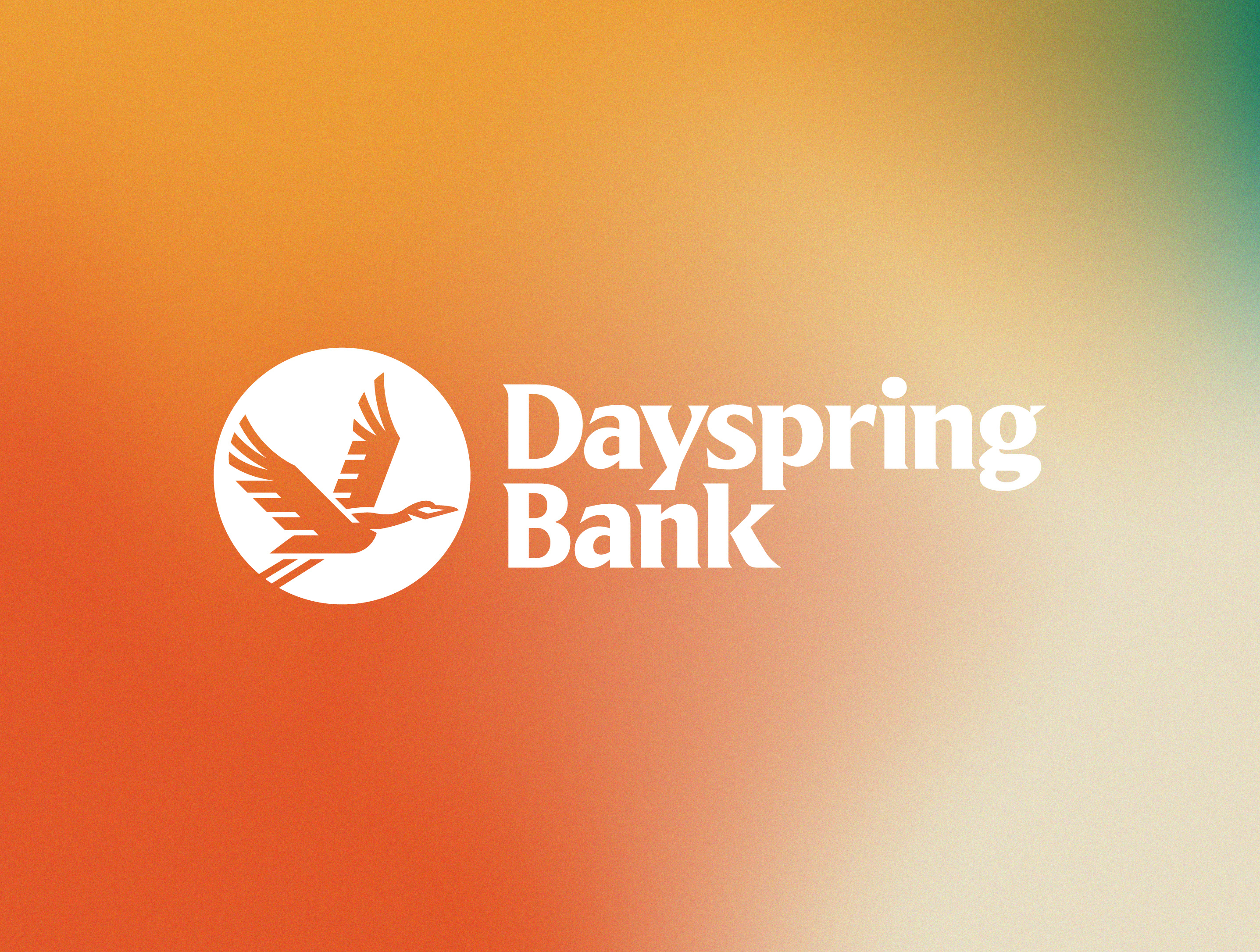 Example of Dayspring Bank Branding! 🌅
