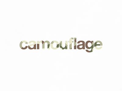 Camouflage | Typographical Poster graphics illustration minimal pattern poster sans serif simple text typography word