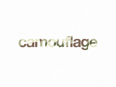 Camouflage | Typographical Poster graphics illustration minimal pattern poster sans serif simple text typography word