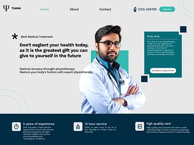 Healthcare Landing page branding design typography ui