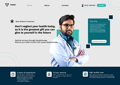 Healthcare Landing page branding design typography ui