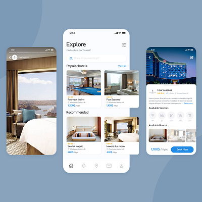 Ryaw Hotel App design hotel hotel app illustration ui uidesigner uiuxdesign userexperience userinterface uxcareer uxcommunity uxeducation uxresearch uxstrategy uxtesting uxtools uxui uxwriting